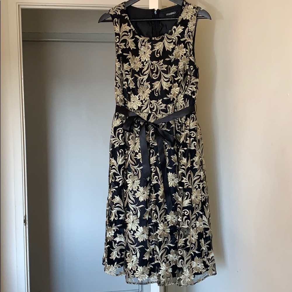 Black Dress w/ Champagne Gold Lace